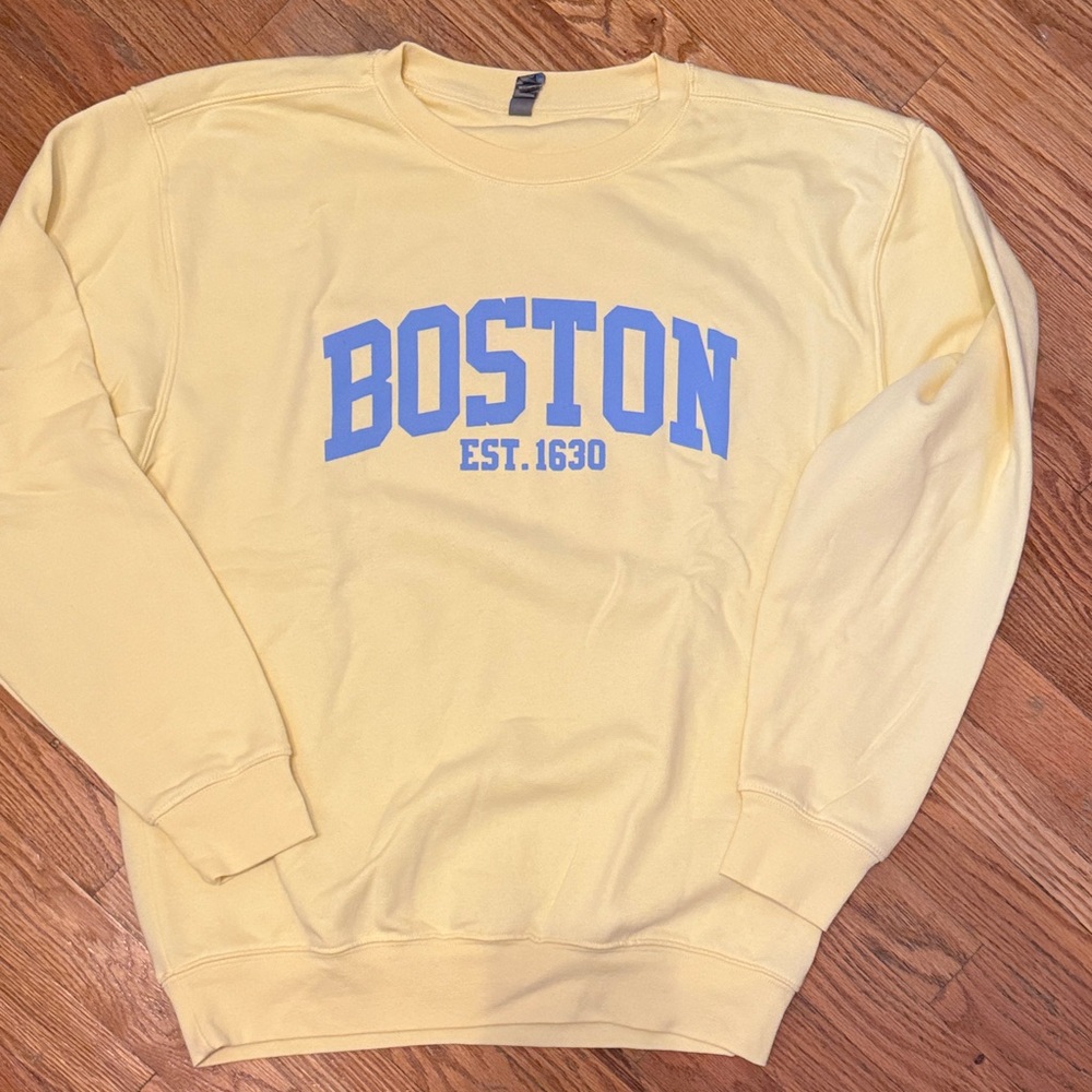 Boston Yellow Crewneck Sweater